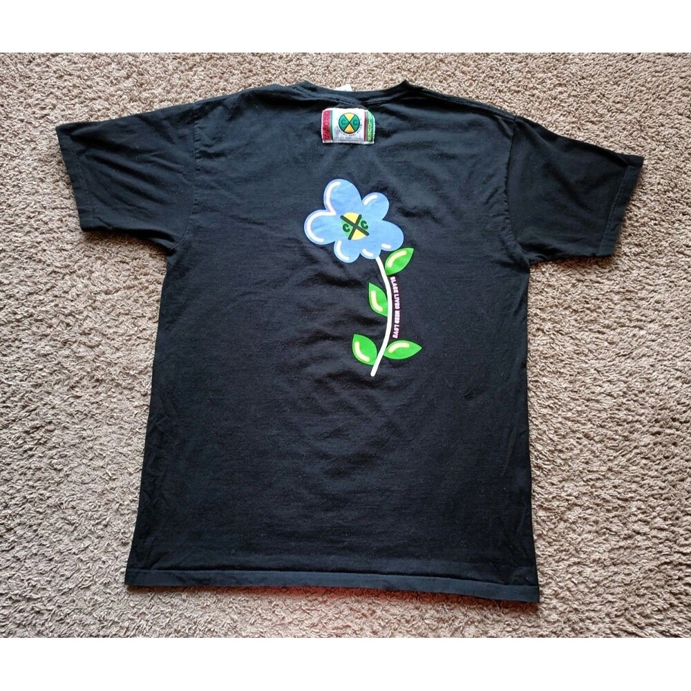 Cross Colours T-Shirt Men's Size Large Graphic Print Black Short Sleeve